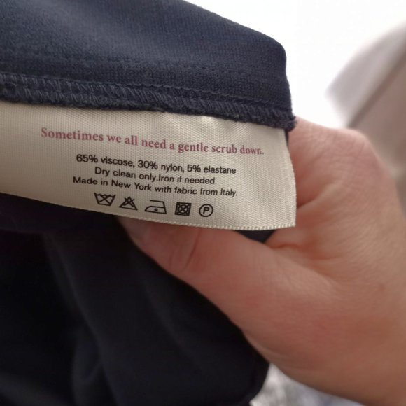 MM Lafleur Womens Lydia Navy Twisted Shoulder Sleeveless Sheath Dress Si… - Picture 3 of 4